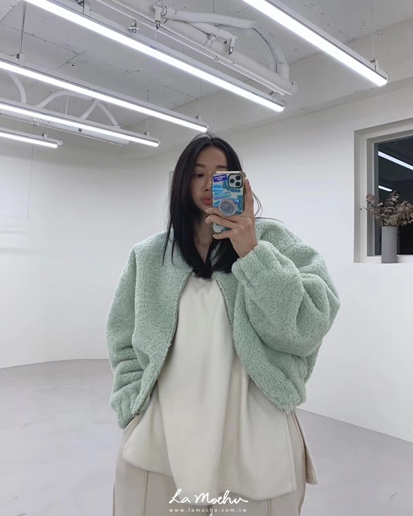 (限量商品)兩色可愛羔羊毛外套
